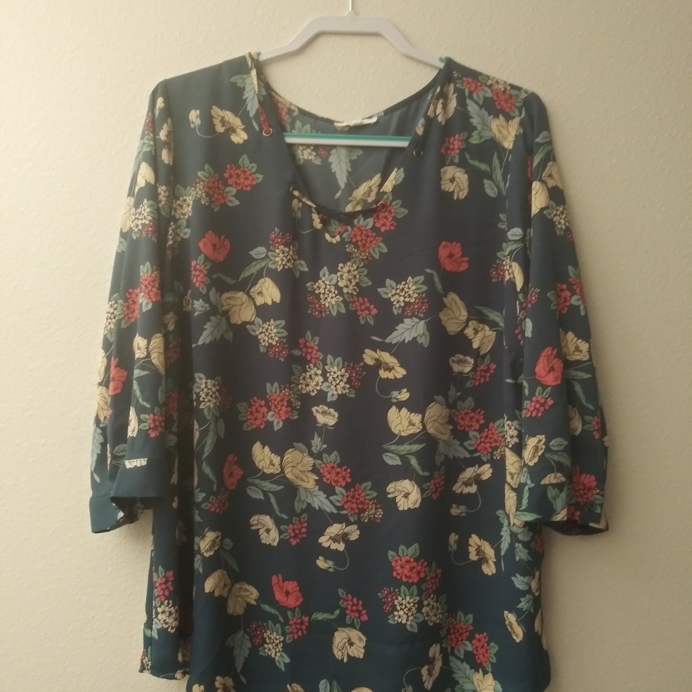 Teal blouse